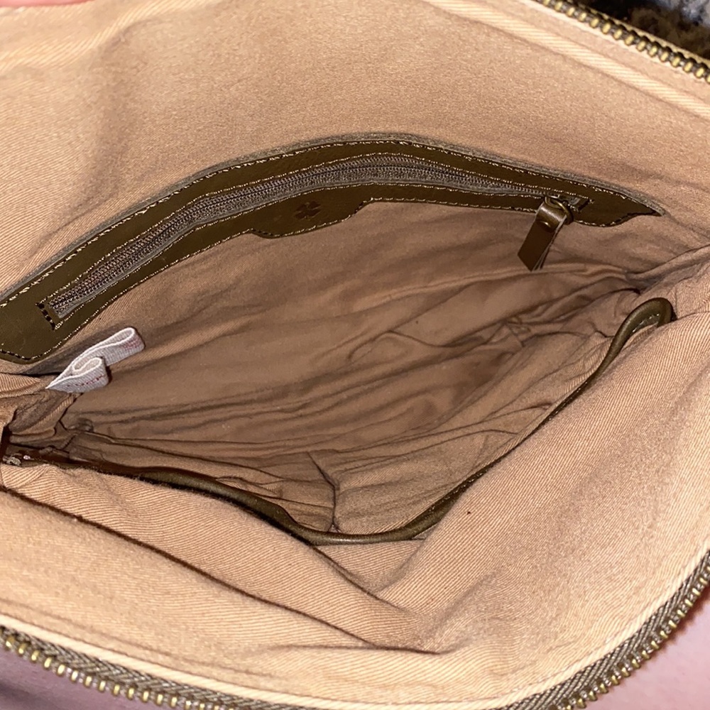Lucky Brand leather crossbody fold over flap bag and tassel - Picture 10 of 14